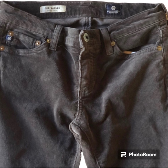 Charcoal Gray AG Ballad corduroy pants - Picture 2 of 9